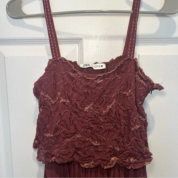 Zara Deep Burgundy Midi Dress - Picture 7 of 10